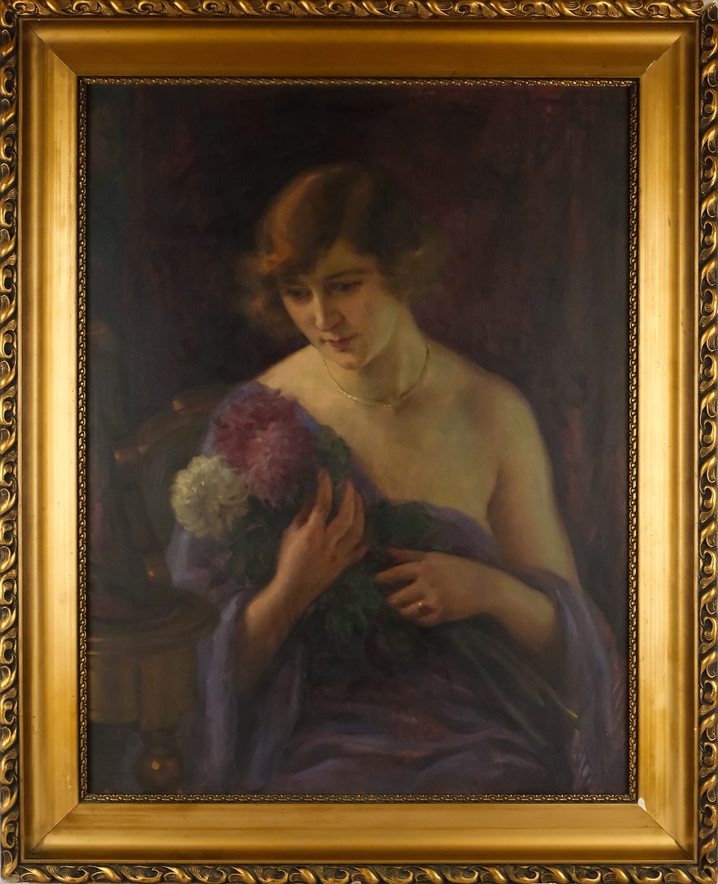 Bohumil Mareček - Dívka s chryzantémou