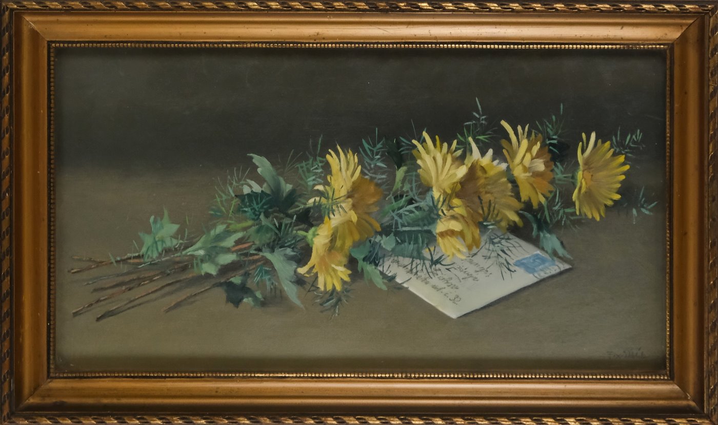 František Xaver Diblík - Žluté květy s dopisem