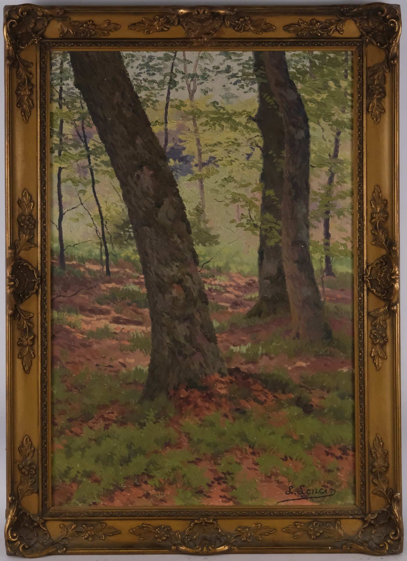 Louis Loncin - Stromy na kraji prosluněného lesa