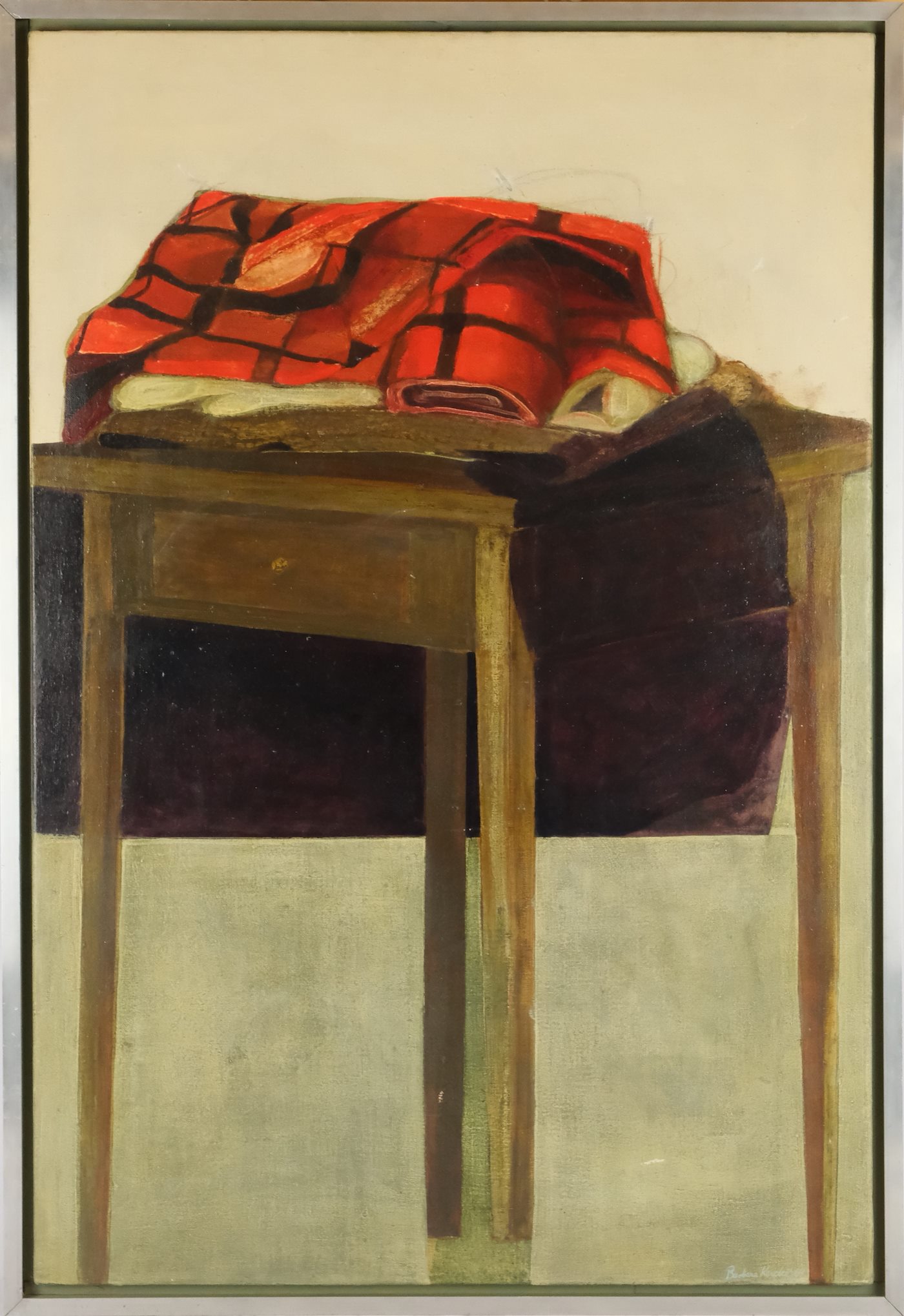 Barbara Keidel - Zátiší s červenou dekou
