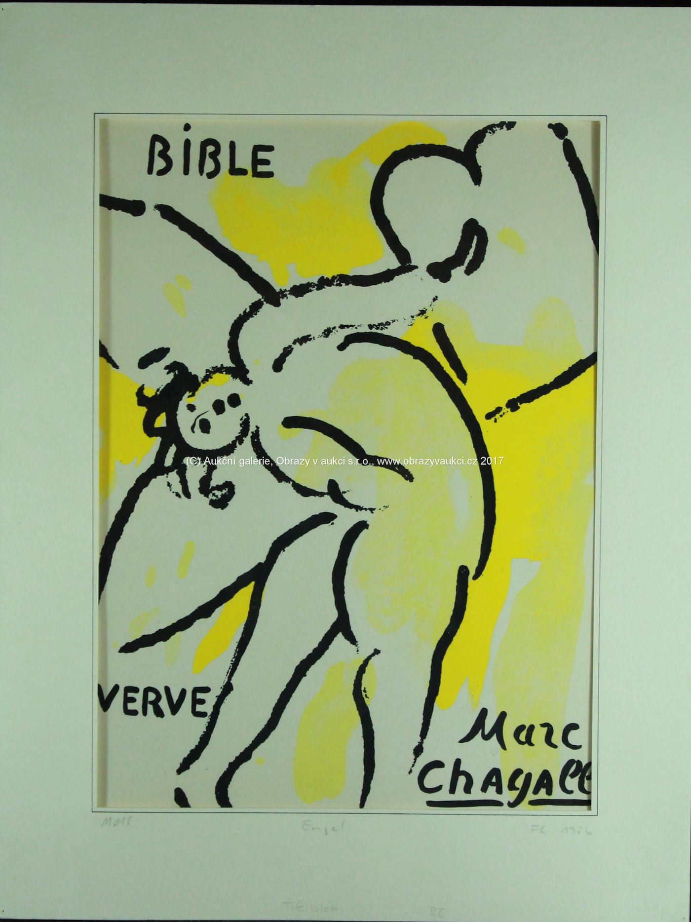 Marc Chagall - Anděl - Titulní list Bible 