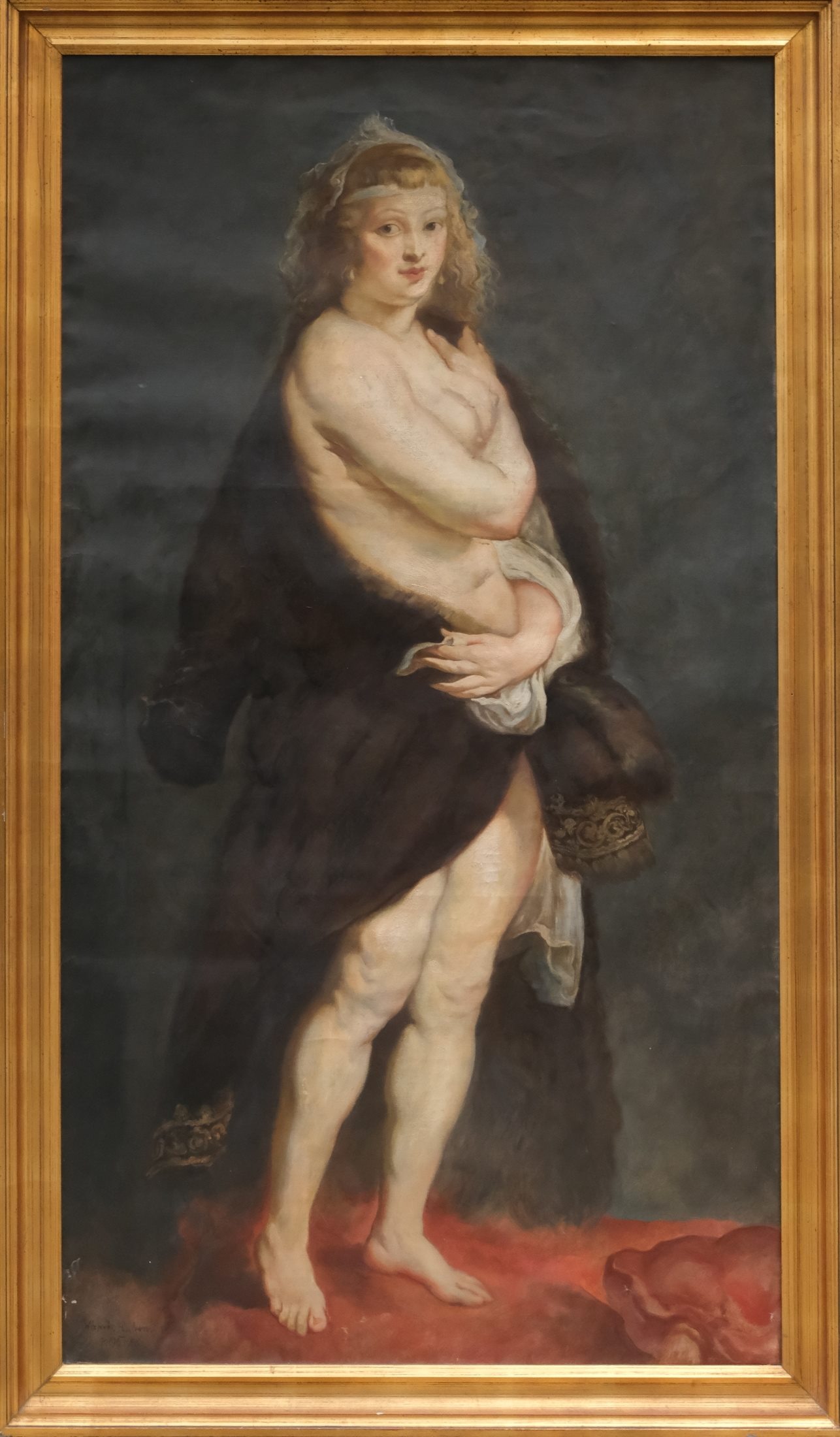 Petr Matýsek - Akt v kožešině - Kopie podle Rubense