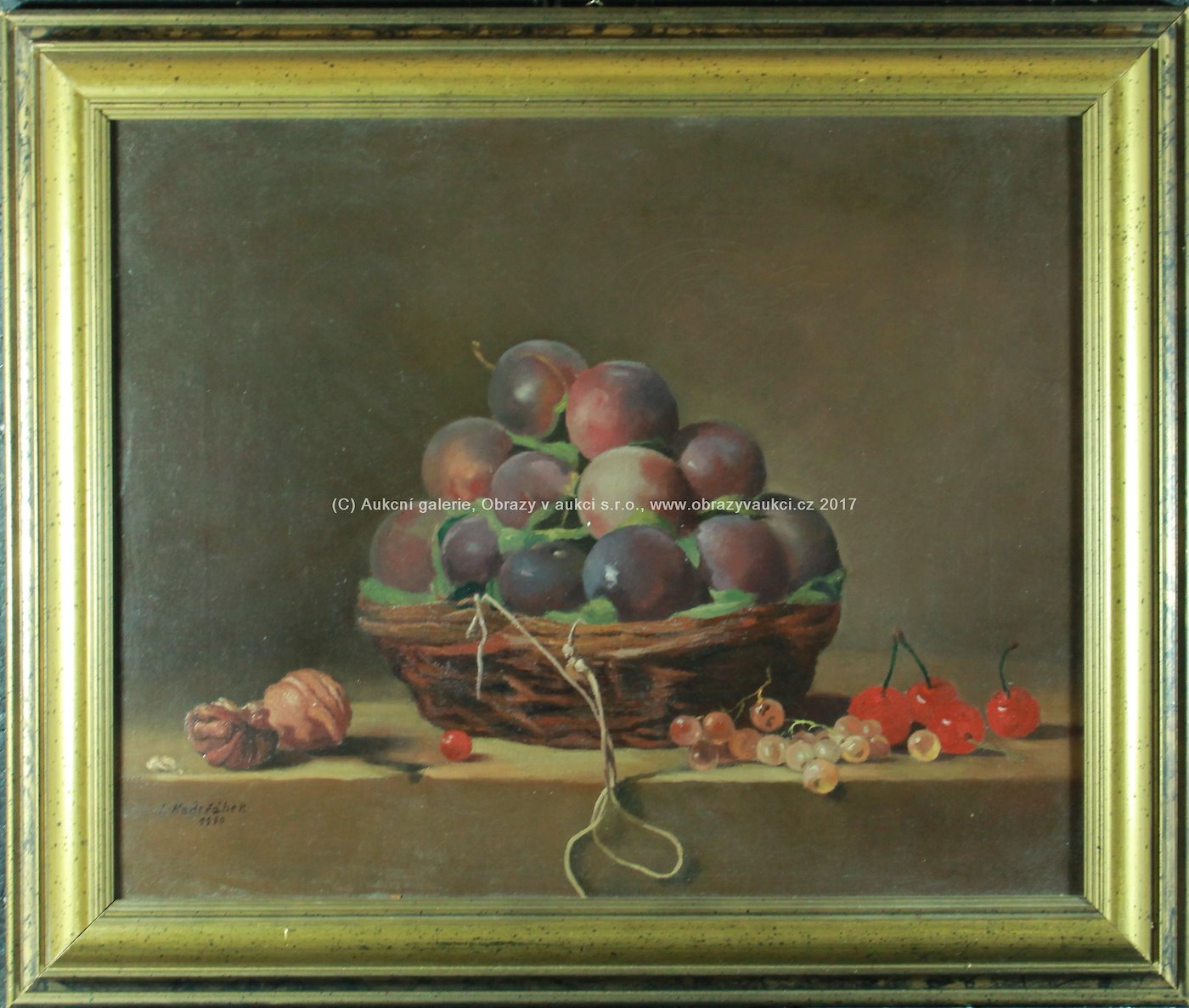 Josef Kadeřábek - Zátiší s ovocem
