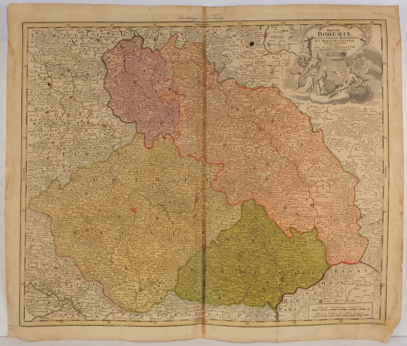 Johann Baptista Homann - Mapa českého království