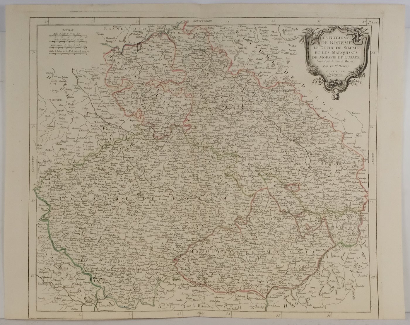 Sir Robert - Mapa Českého království a vedlejších zemí koruny české