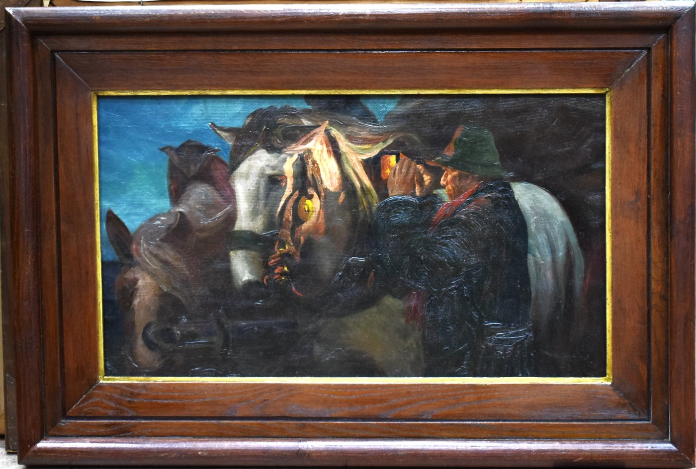 O. Schindler - Konvolut 2 obrazů - Vozka s koňmi