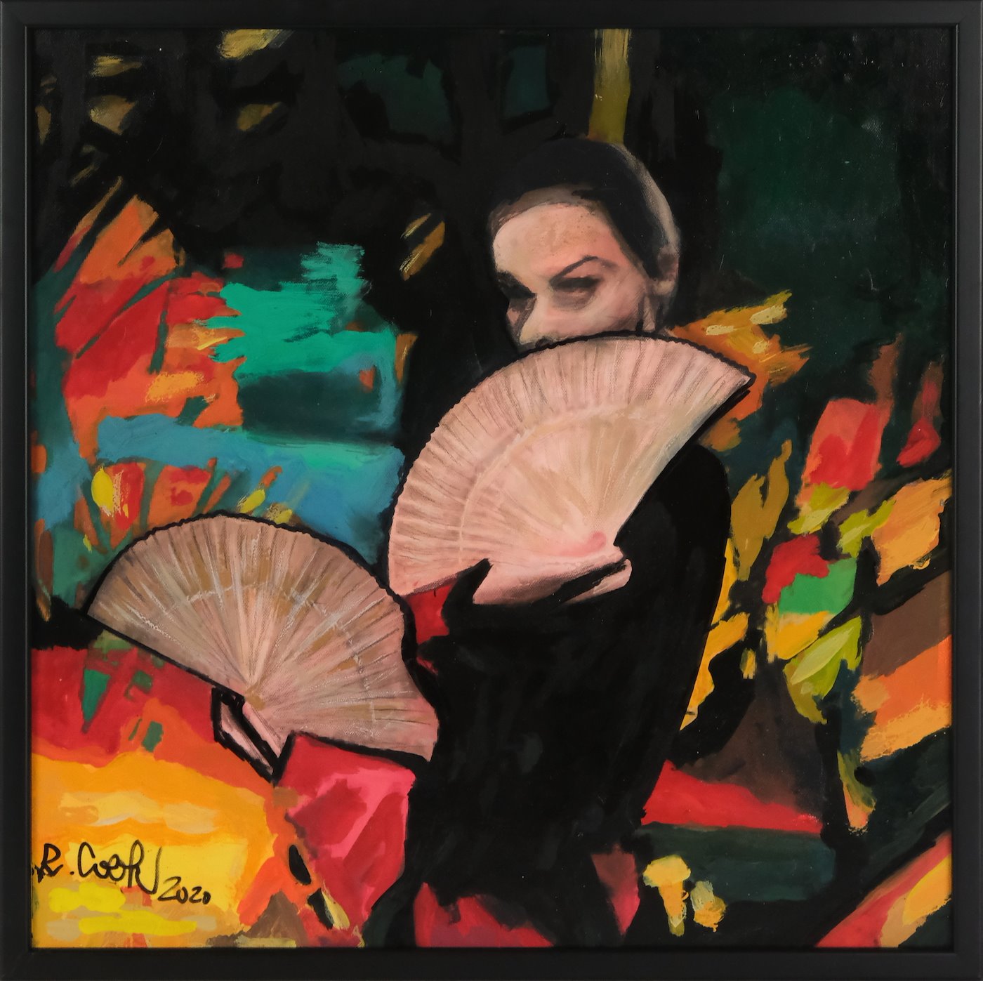 Robert Cook - Lady with Hand Fan 