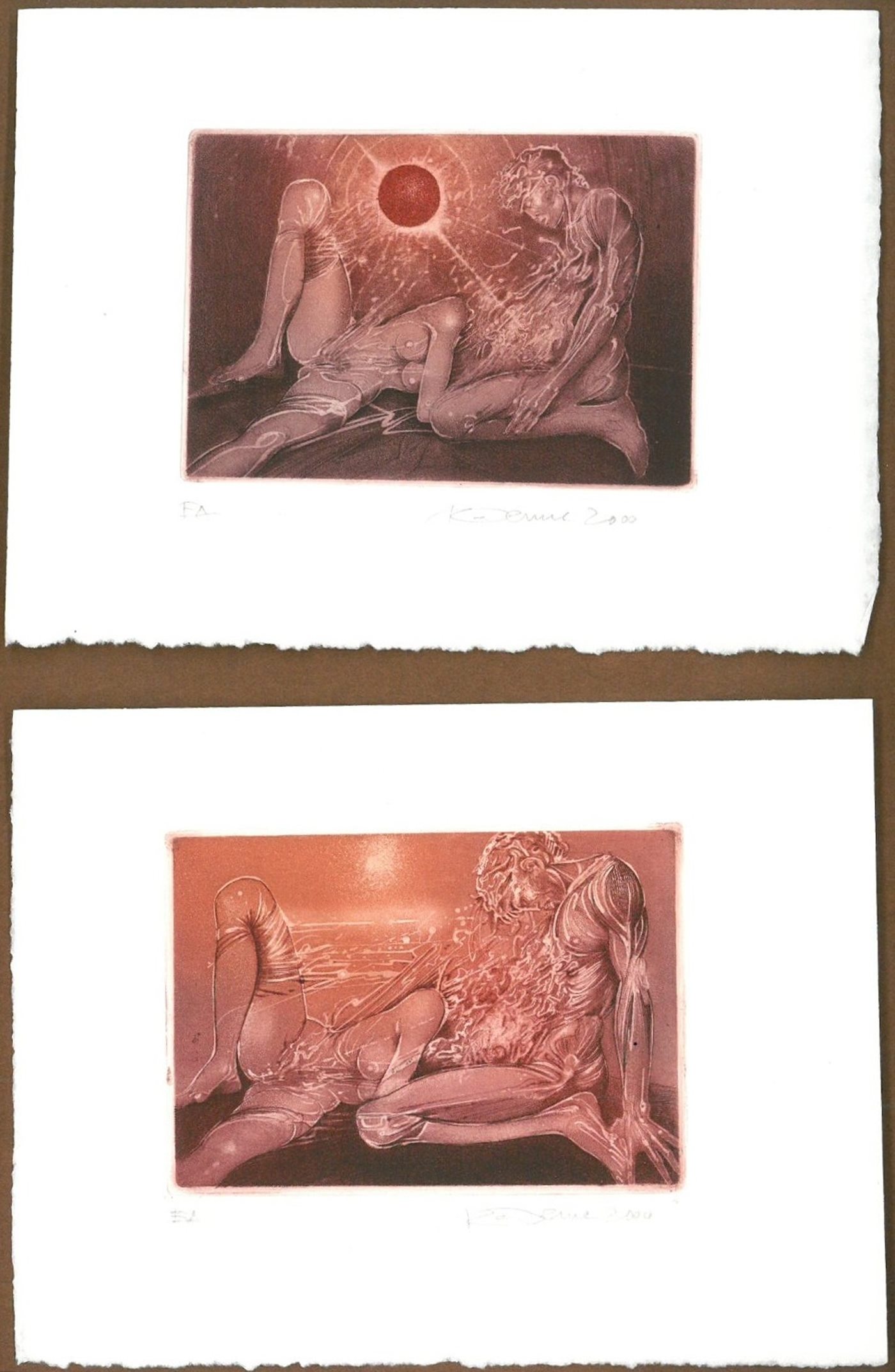 Karel Demel - Konvolut 2 grafických listů s erotickým motivem 