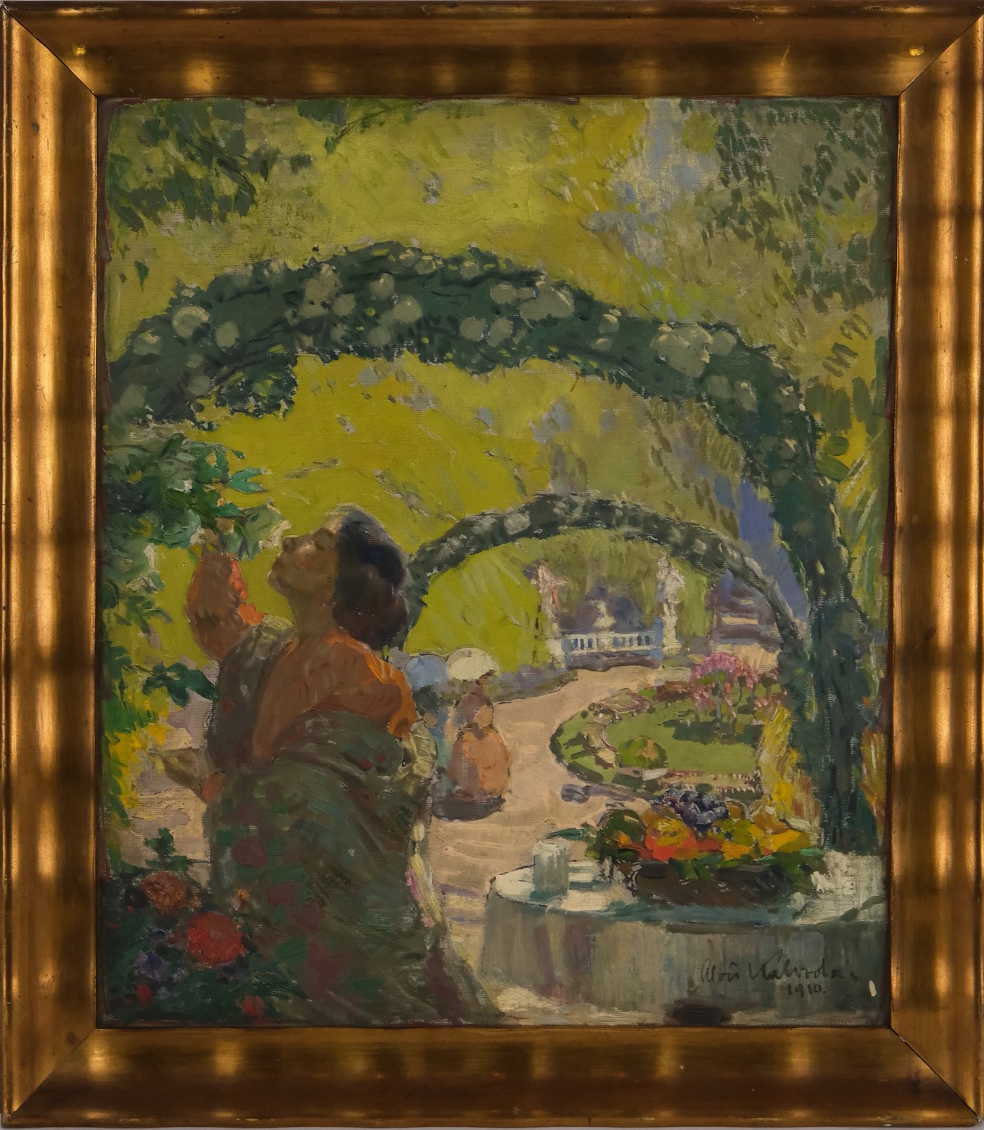 Alois Kalvoda - Dívka v zámecké zahradě