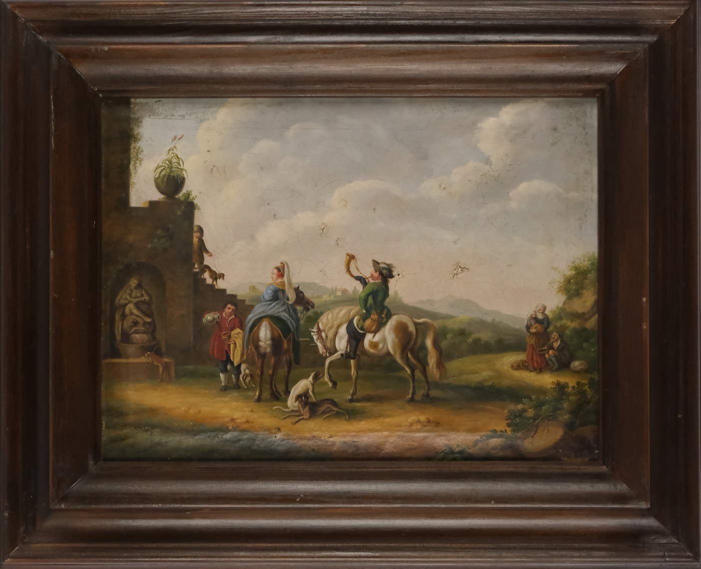 evropský malíř kolem roku 1850 - Příjezd šlechtičny