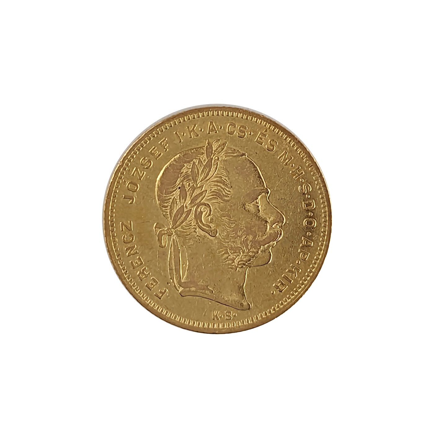 .. - Rakousko Uhersko zlatý 8 zlatník / 20 frank 1876 KB Kremnica