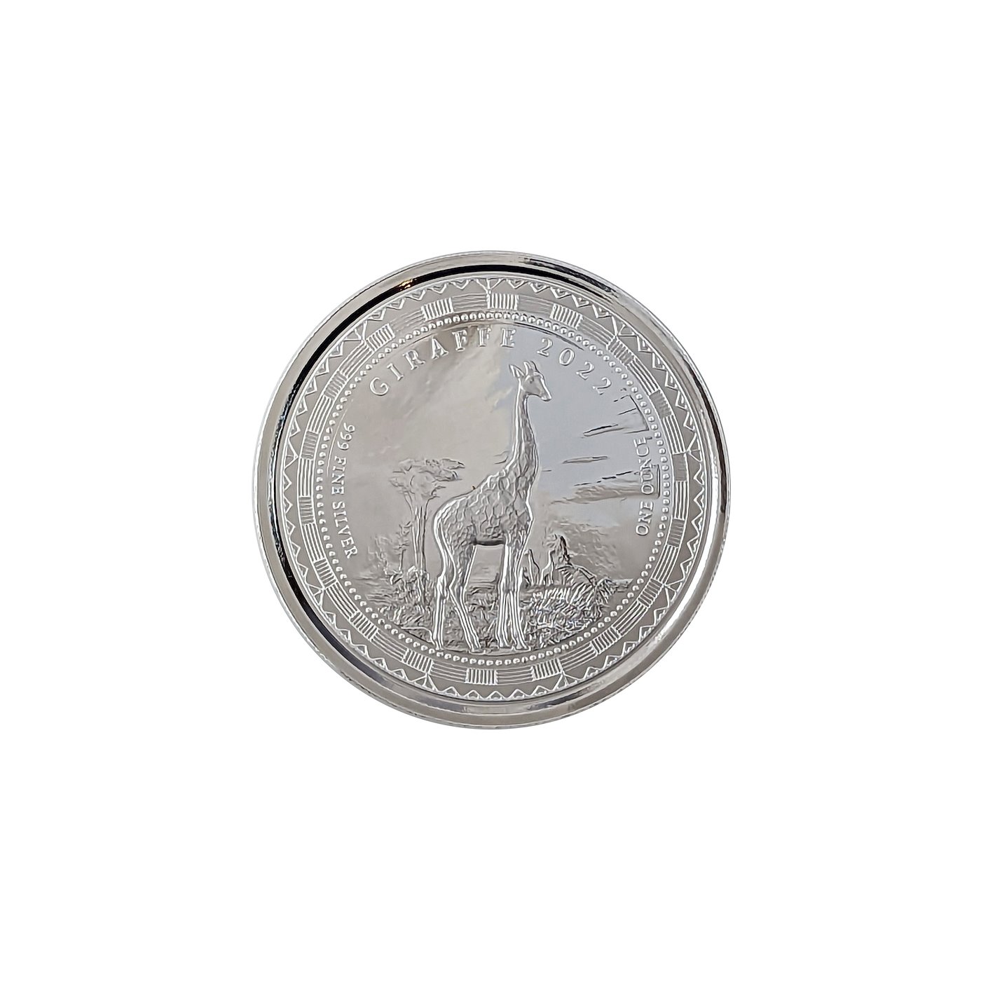 .. - Stříbro mince 1oz Rovníková Guinea 2022 ŽIRAFA Proof