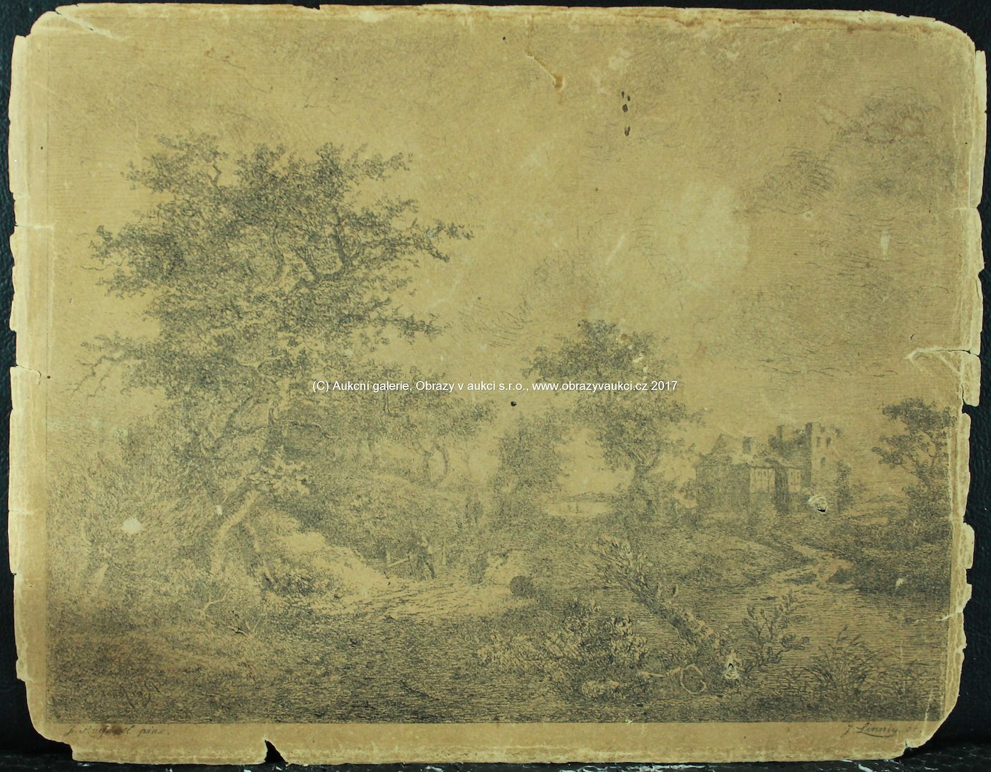 J.R Ruisdael - Soubor 3 tiskových desek