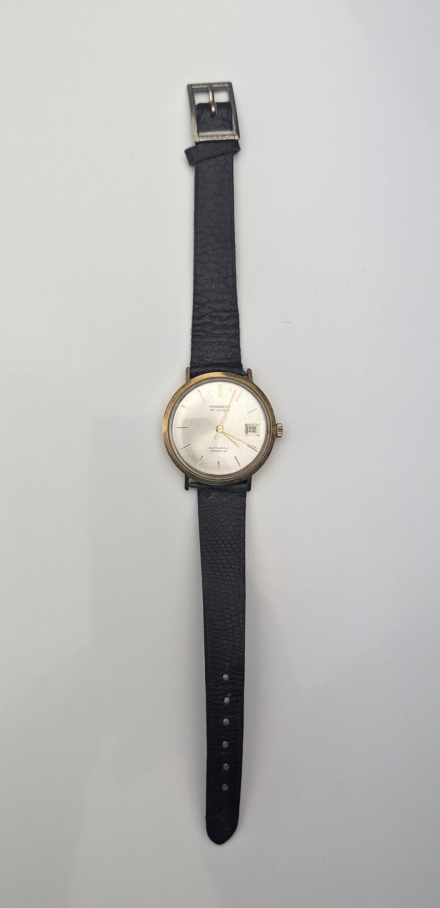 Progress - Pánské náramkové hodinky Progress, zlato 750/1000, hrubá hmotnost 29,95 g