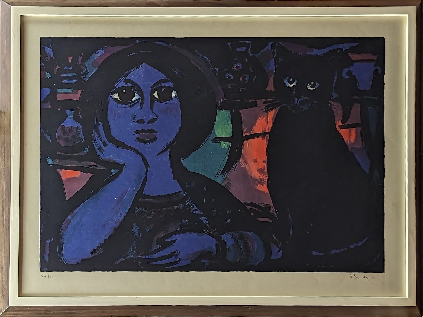 František Emler - Dívka s kočkou
