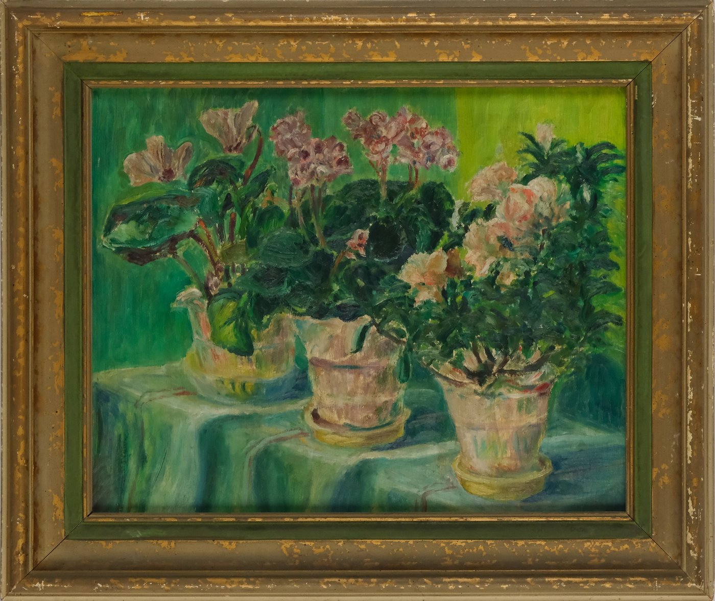 Ernst Neuschul - Zátiší s třemi květinami