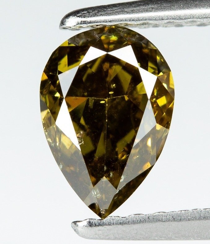 .. - Investiční diamant, DIAMANT - 0.71ct  Fancy Deep Brownish Greenish Yellow  SI2