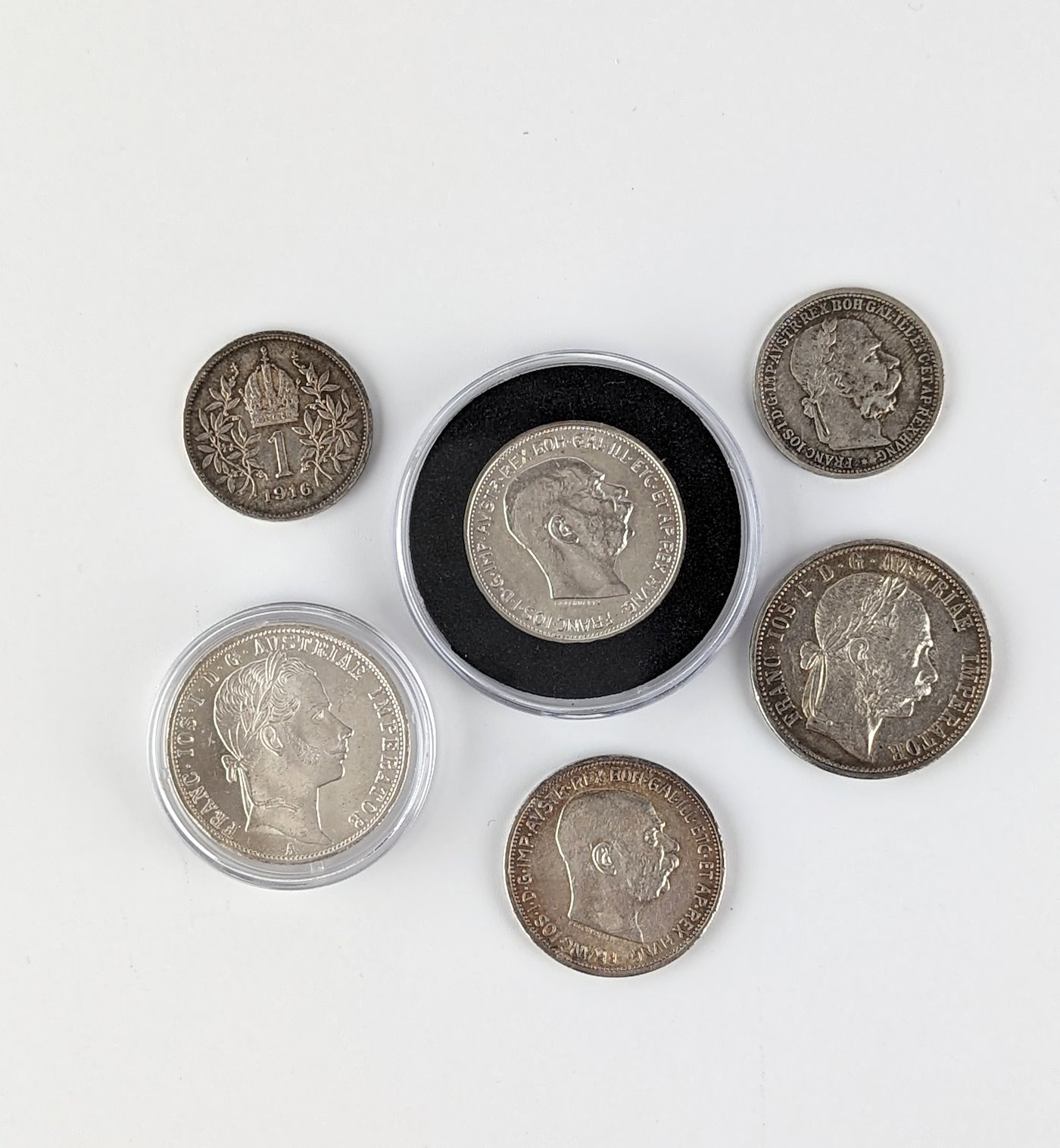 .. - Konvolut 6 stříbrných mincí převážně RU