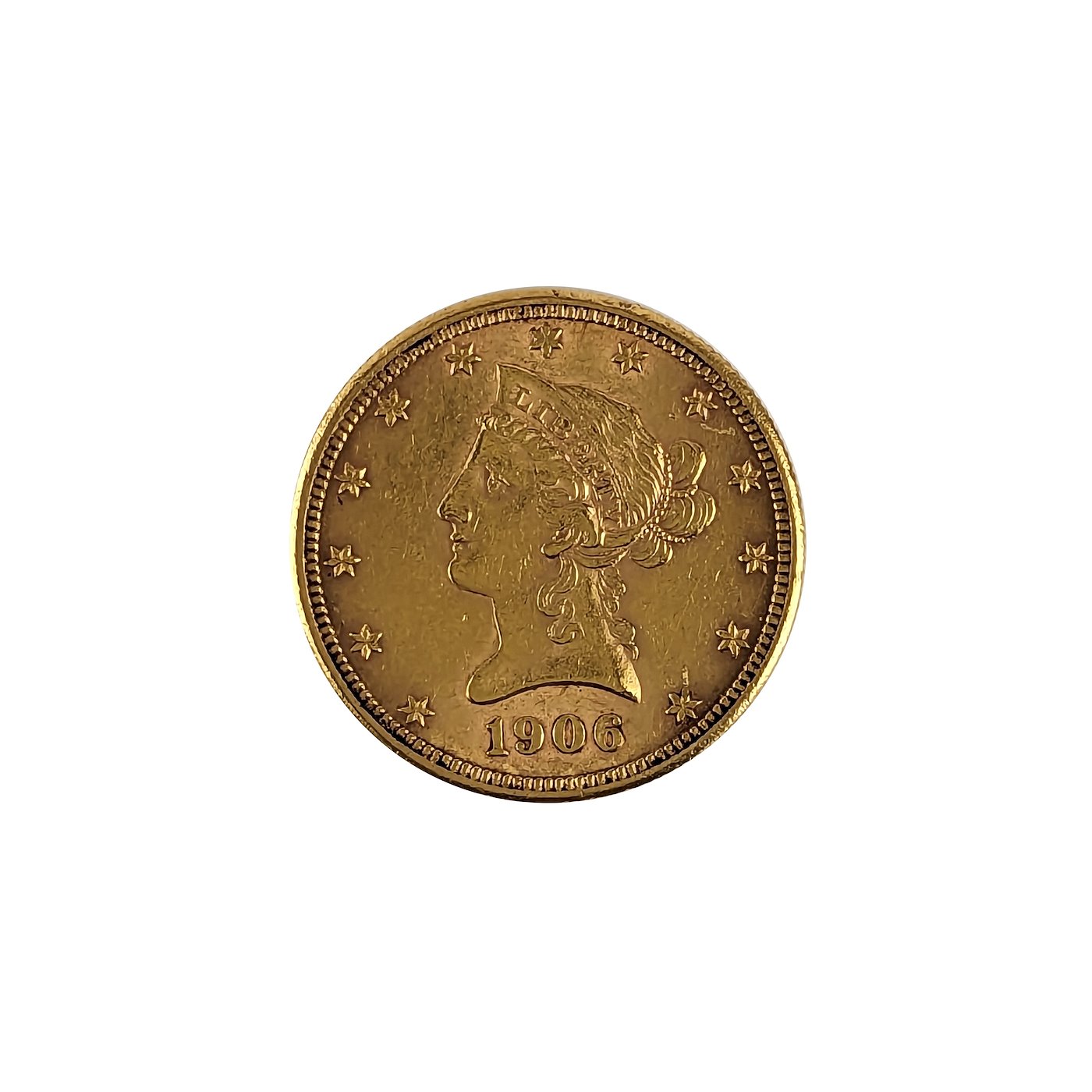 .. - USA Zlatá mince Hlava s korunkou 10 dollar 1906 D