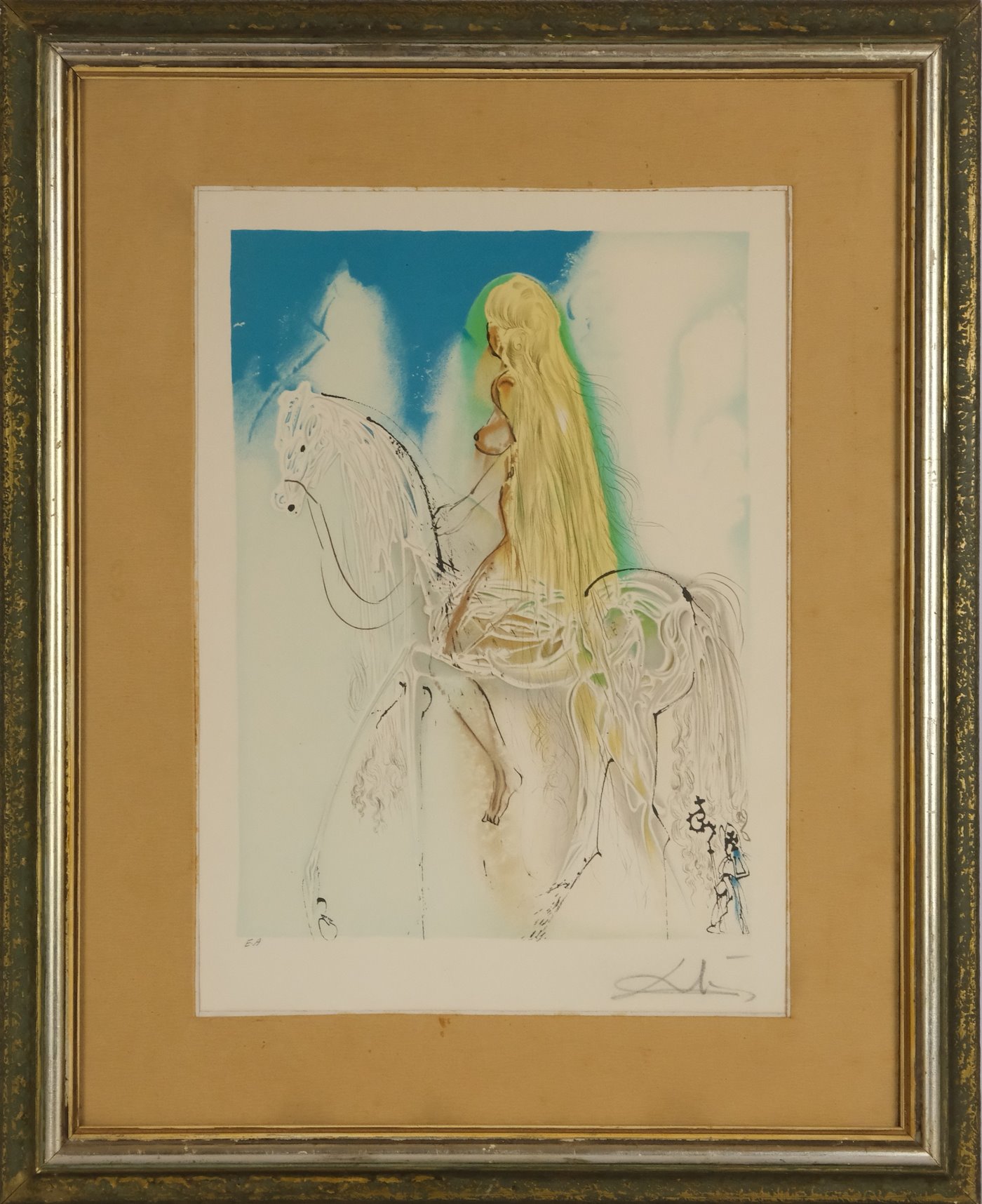 Salvador Dalí - Akt blondýnky na koni