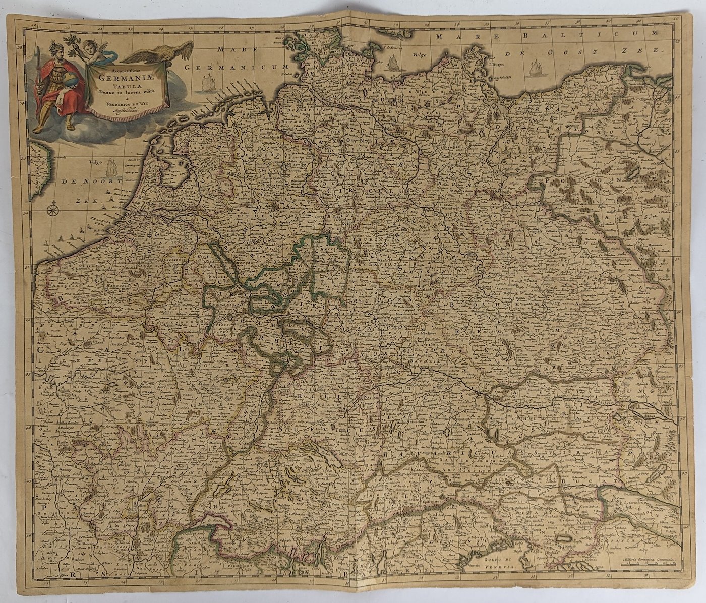 Frederick de Witt - Mapa Svaté říše římské národa německého včetně Království českého