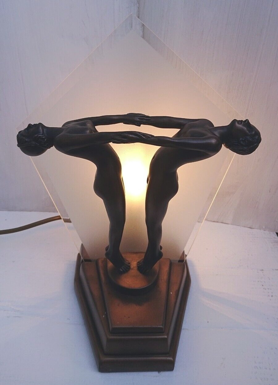 Art Deco - Stolní figurální lampička