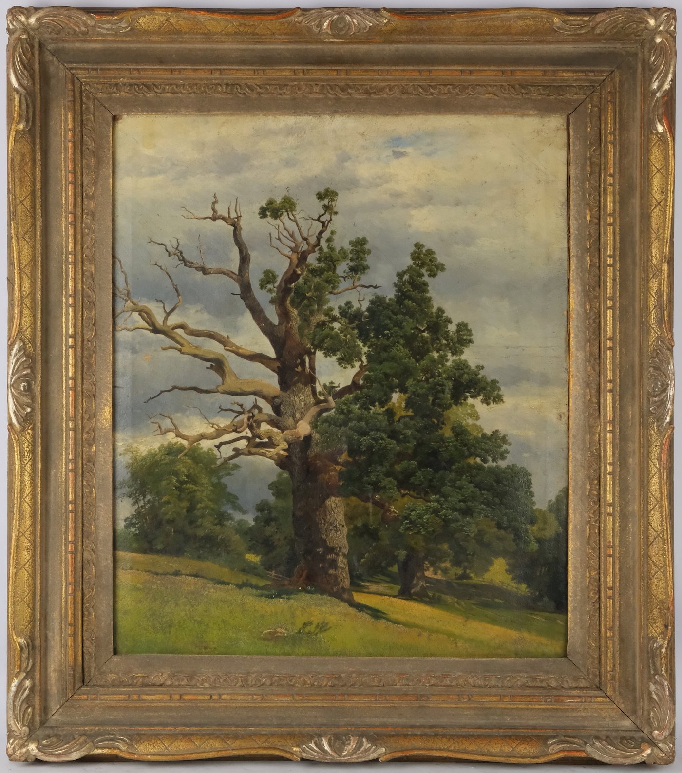 kvalitní německý malíř kolem roku 1880 - Majestátní starý dub
