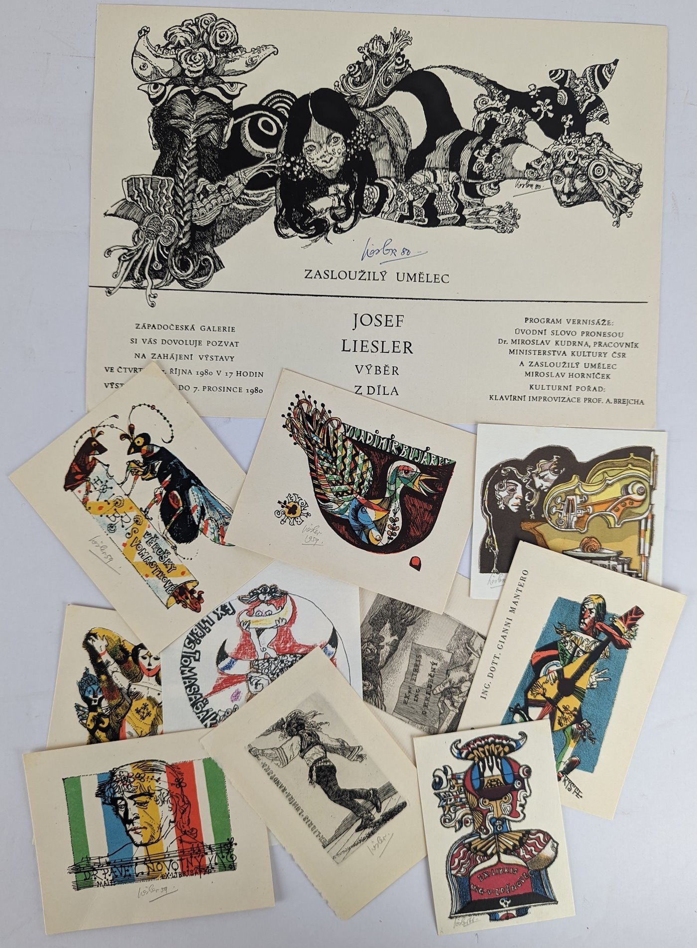 Josef Liesler - Konvolut 10 grafických listů