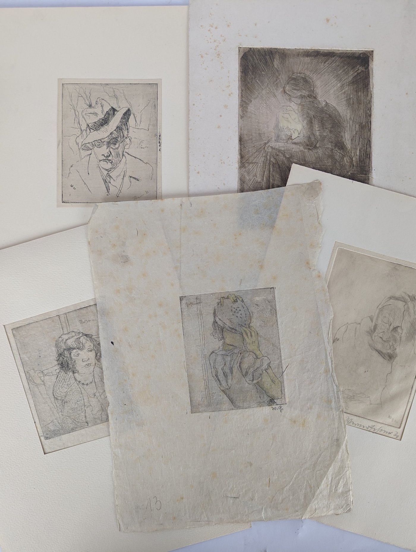 Rudolf Grossmann - Konvolut 5 grafických listů