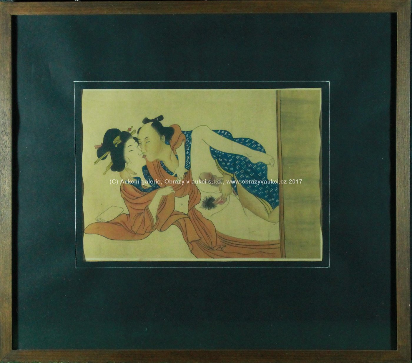 japonský umělec pravděpodobně 19. století - Erotický motiv