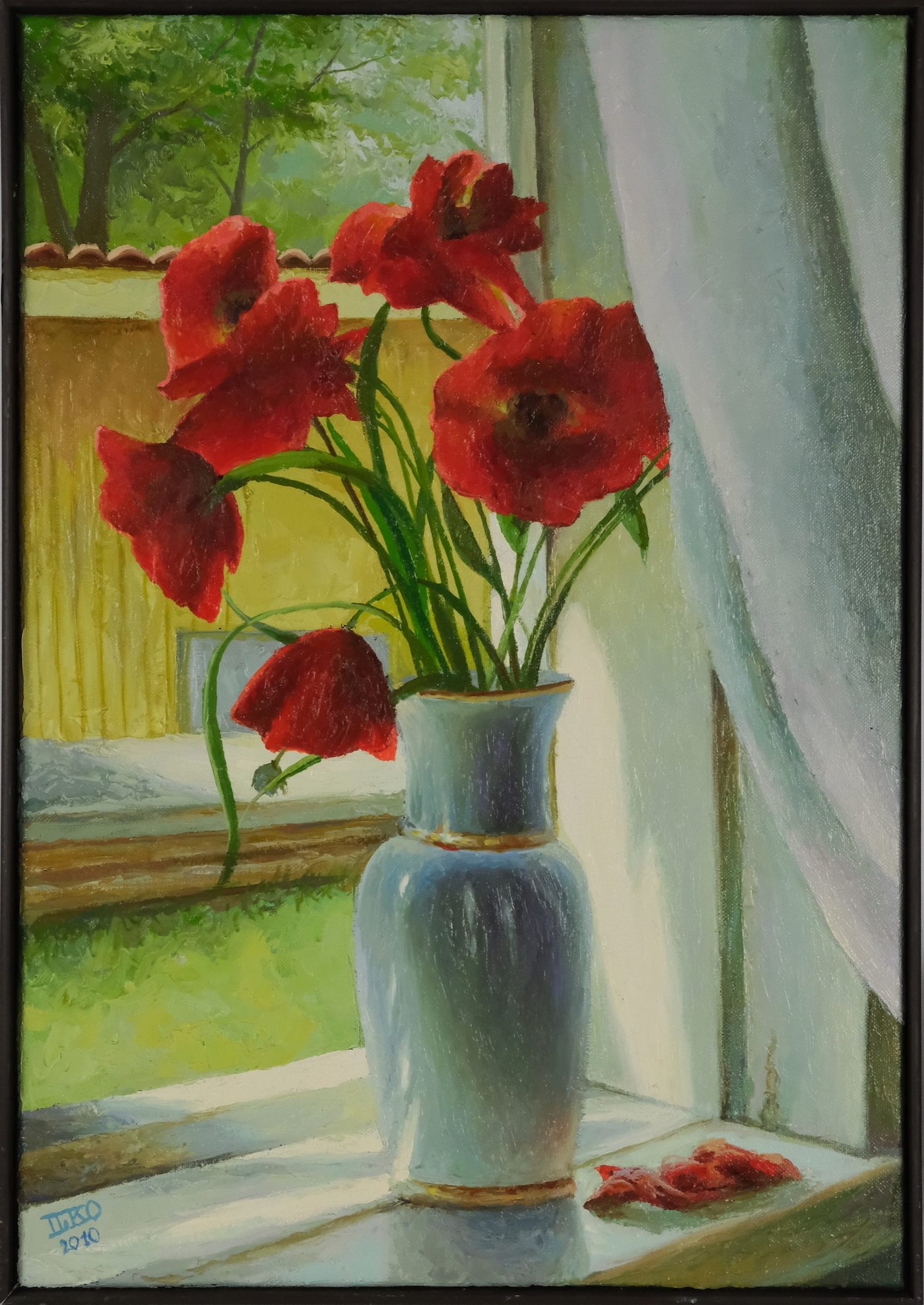 Alexandr Iljuščenko - Červené květy ve váze
