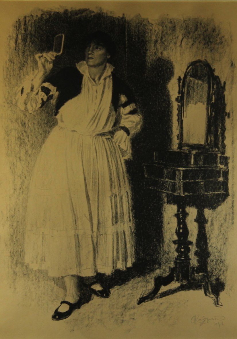 Adolf Kašpar - Žena se zrcátkem
