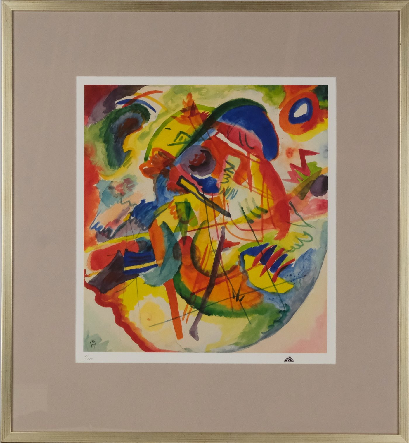 Vasilij Kandinsky - Imrpovisation mit rot - blauem Ring