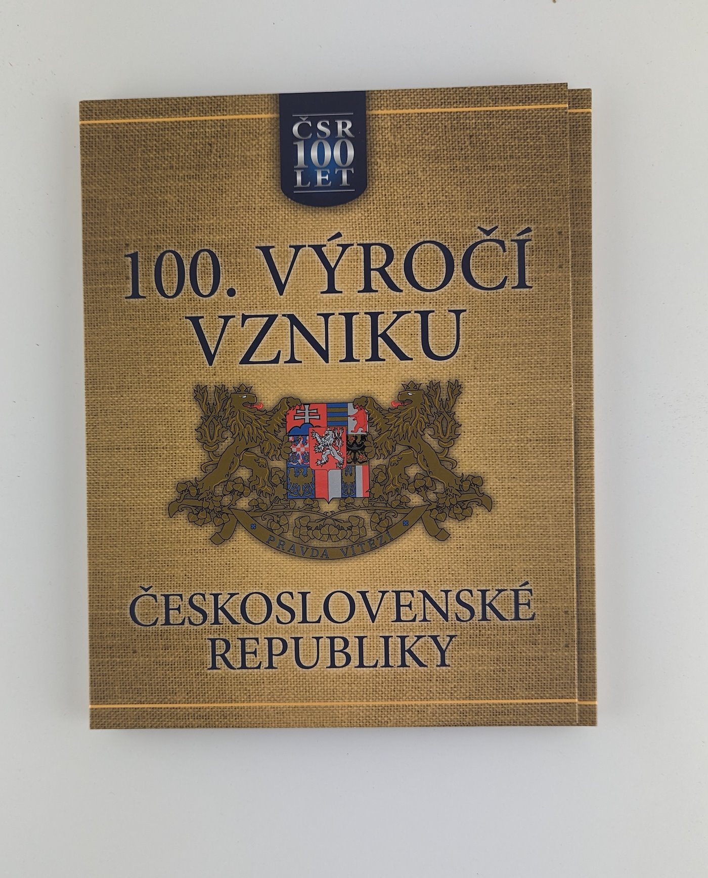 Zlatá mince - Sada mincí ke vzniku 100. výročí Československé republiky obsahující jednu zlatou minci Au 585/1000 