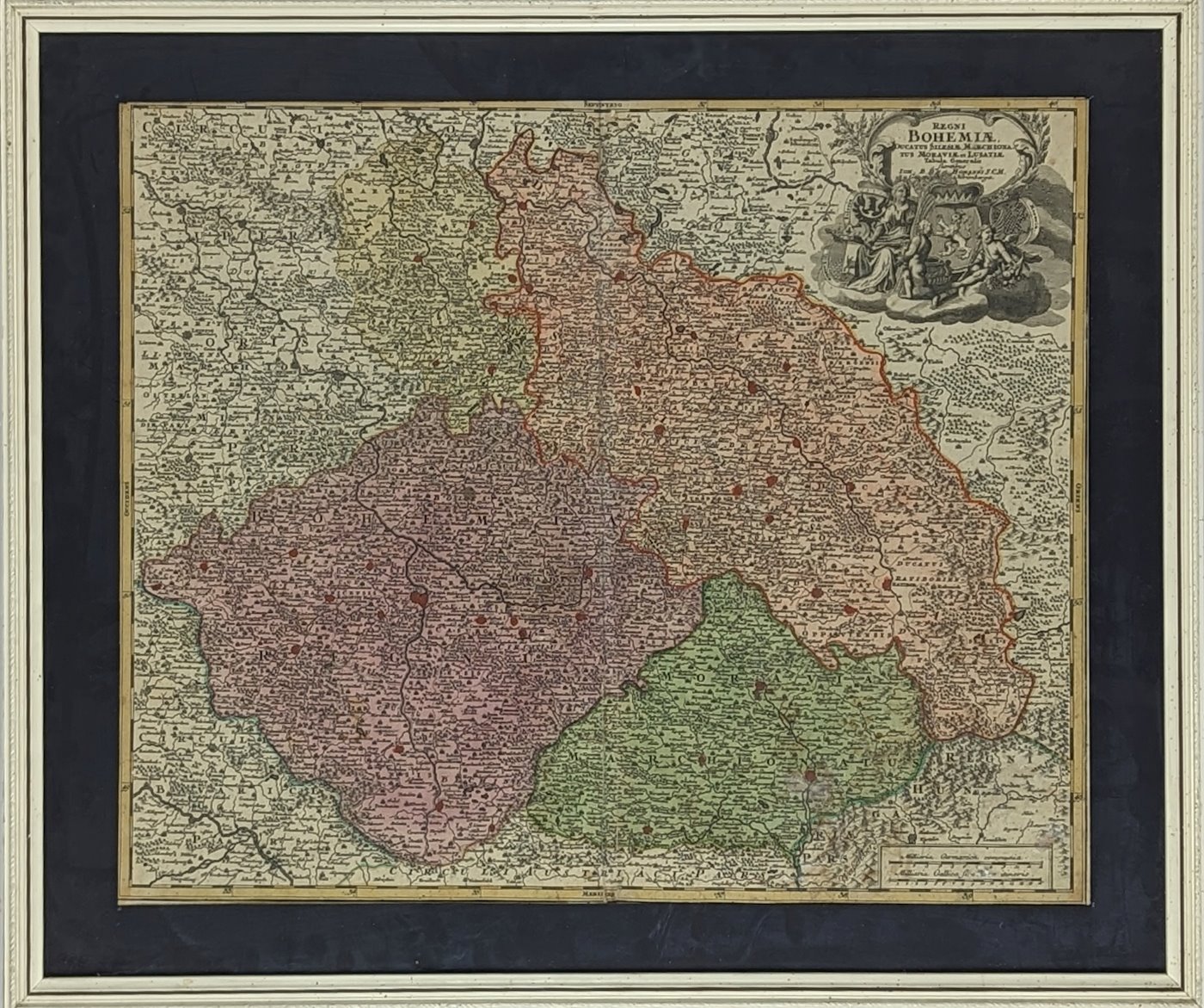 Johann Baptista Homann - Mapa - Země Království českého