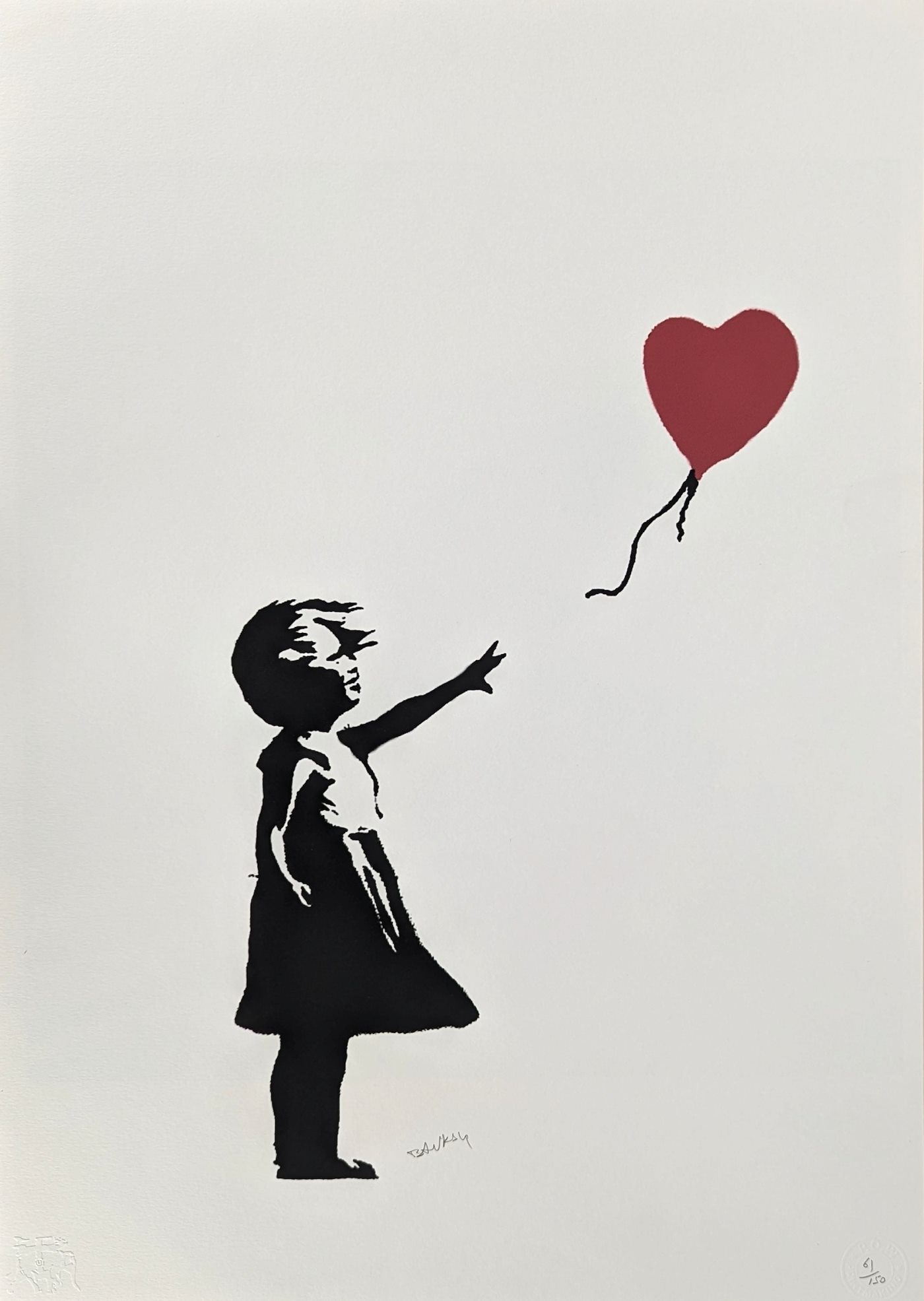 Banksy - Dívka s červeným balonem