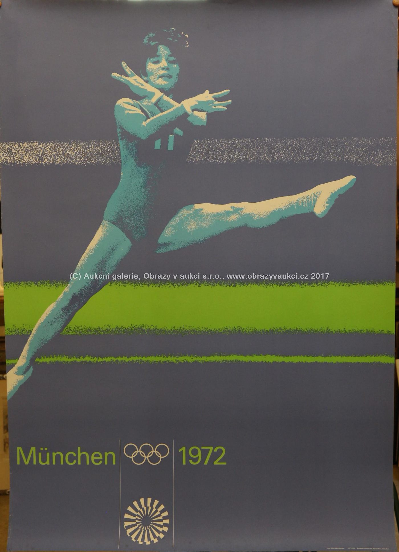 D. Frinke, Aicher, Joksch, Wirthner, Nagy - Plakát Mnichovská olympiáda 1972 - Moderní gymnastika