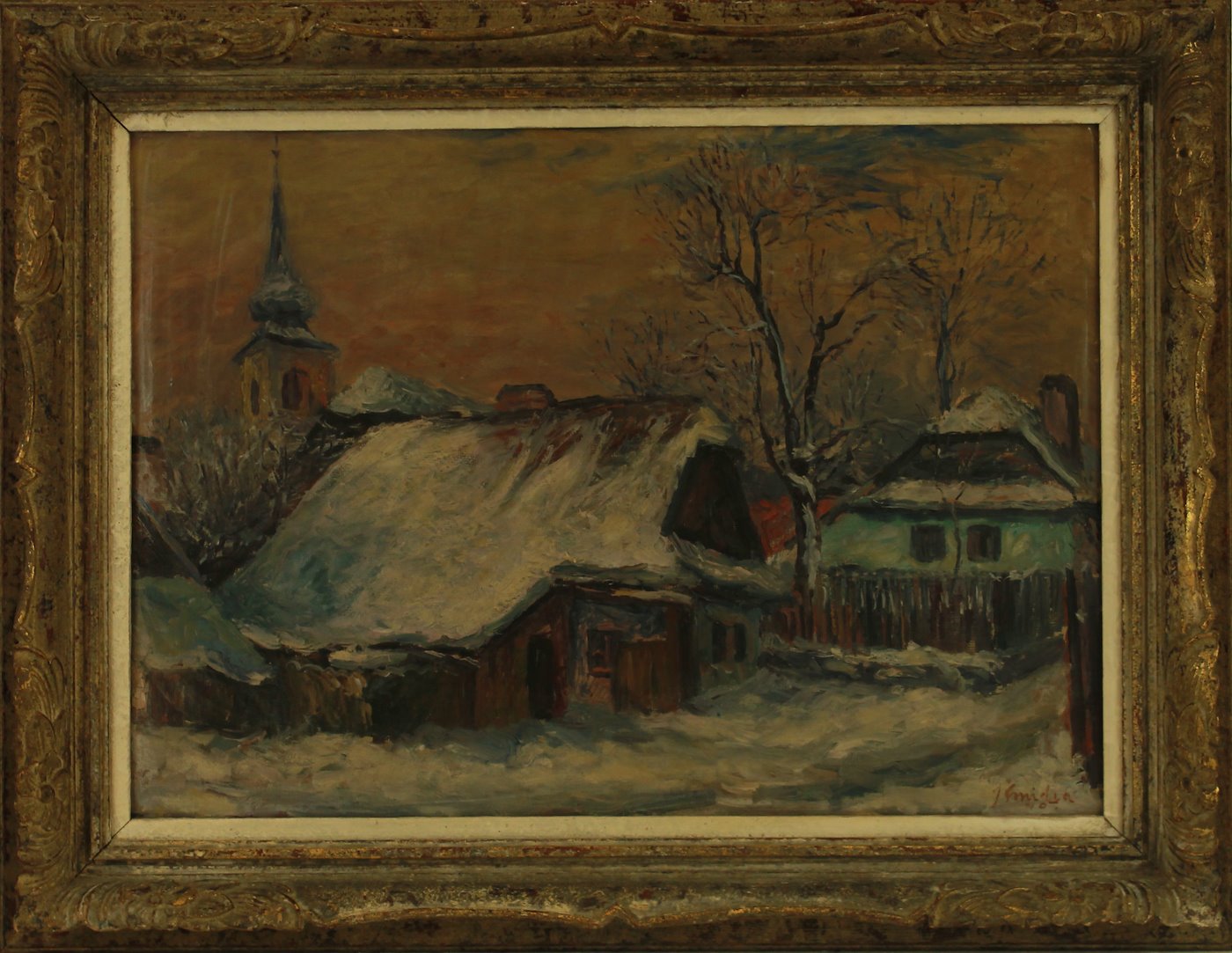 Jaroslav Šmidra - Vesnice v zimě