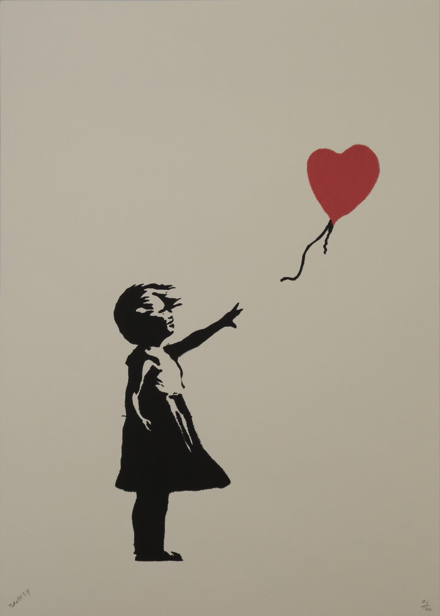 Banksy - Dívka s červeným balonkem