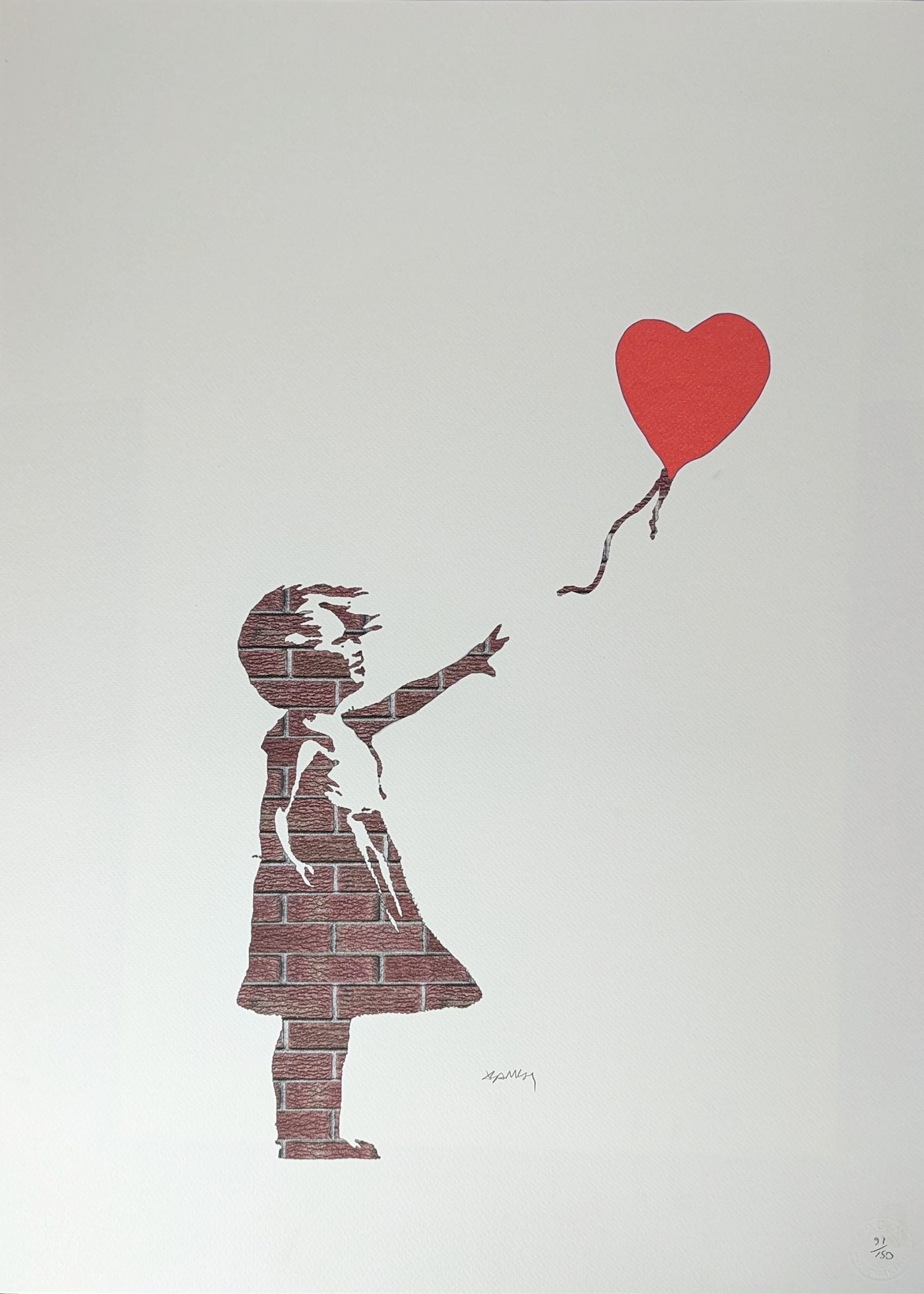 Banksy - Girl with red heart baloon