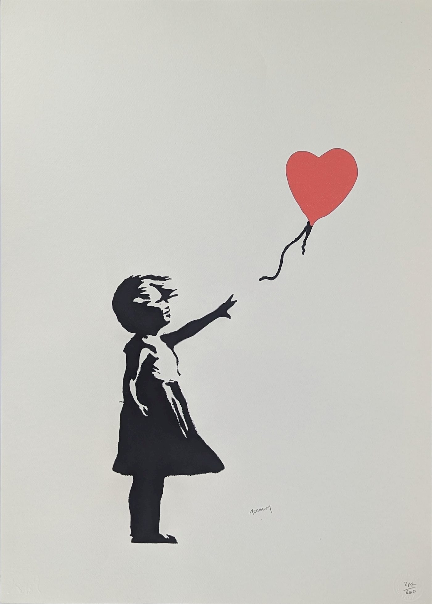 Banksy - Dívka s červeným balonem