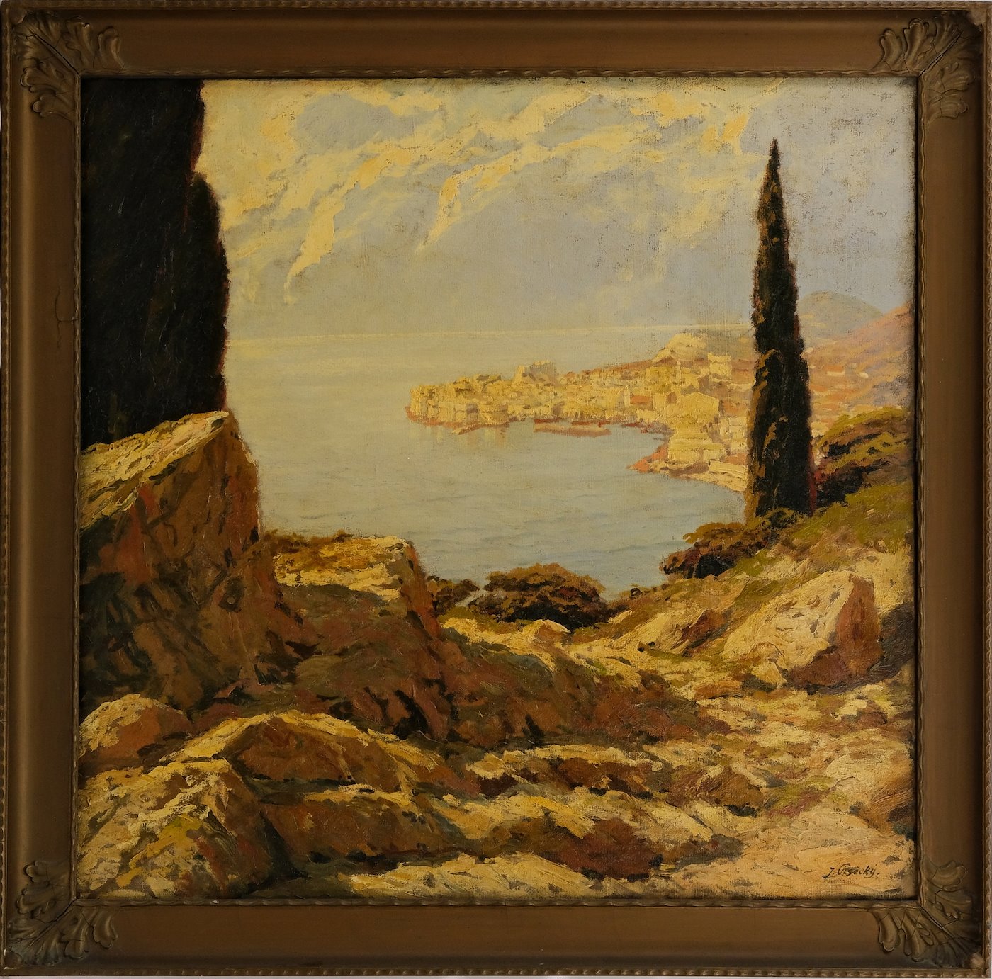 Josef Písecký - Pohled na Dubrovník