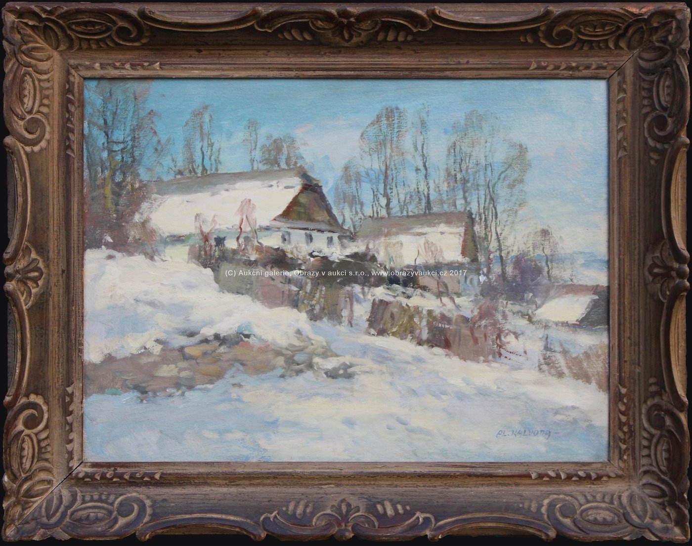 Alois Kalvoda - Chaloupky v zimě
