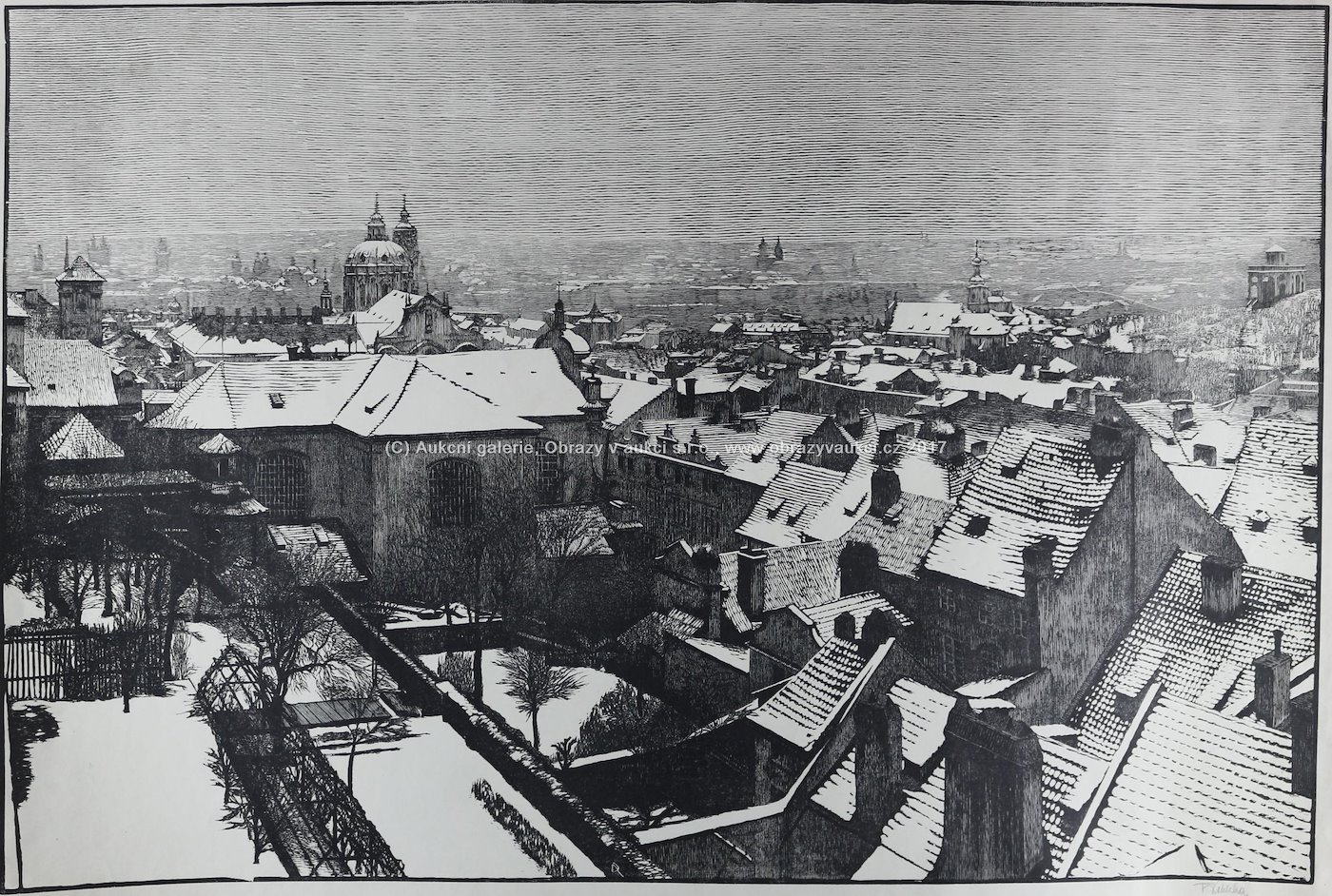 František Kobliha - Pražské střechy 