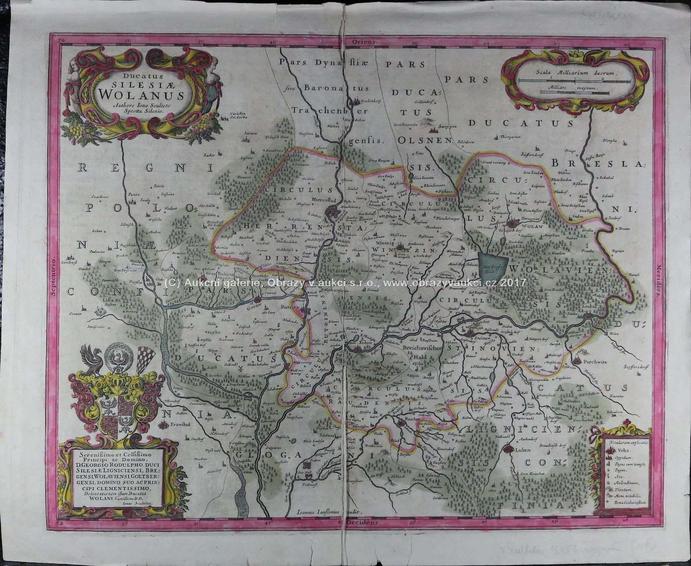 Ionas Scultetus - Mapa Slezska