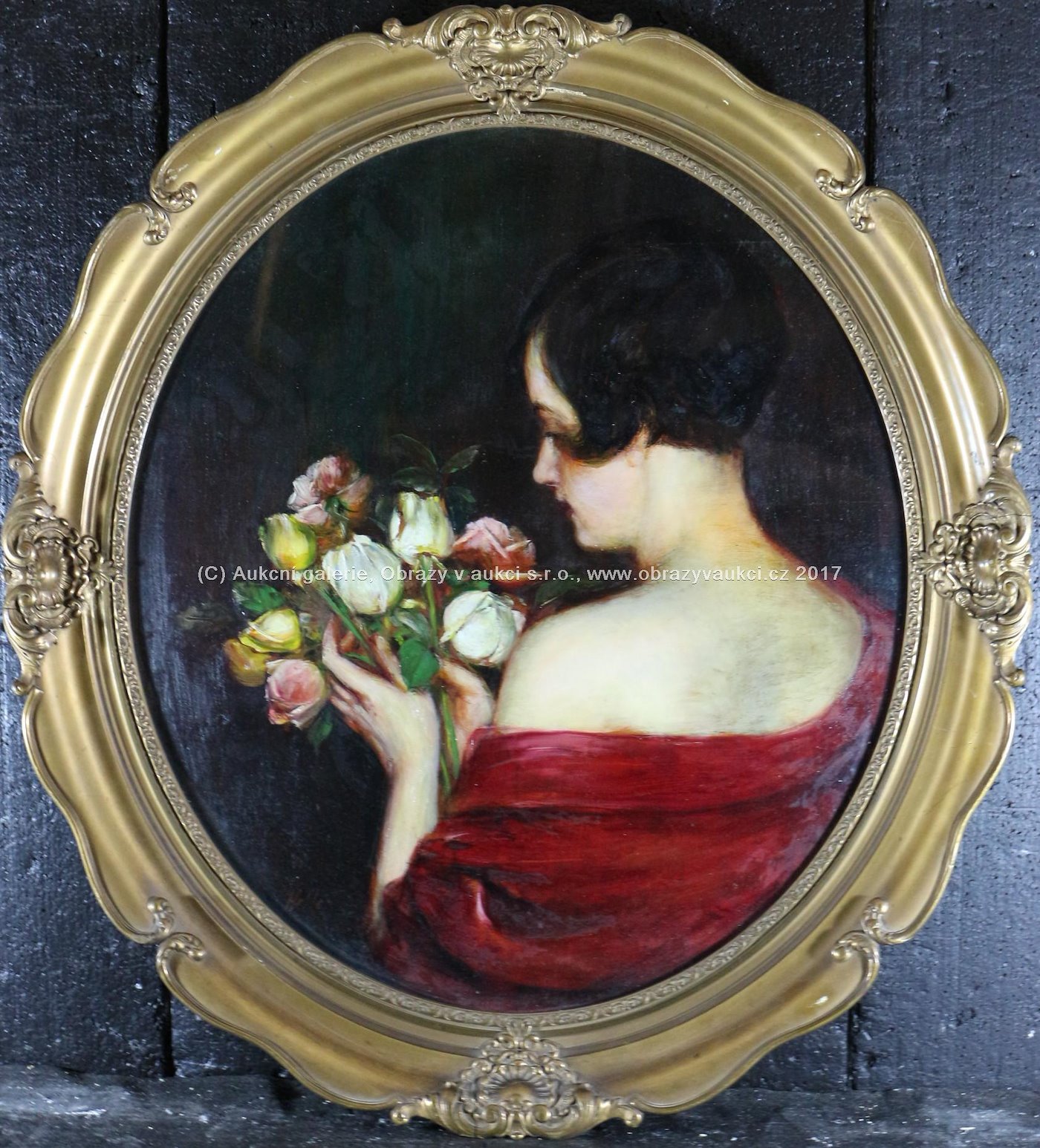 Adolf Heller - Dívka s růžemi