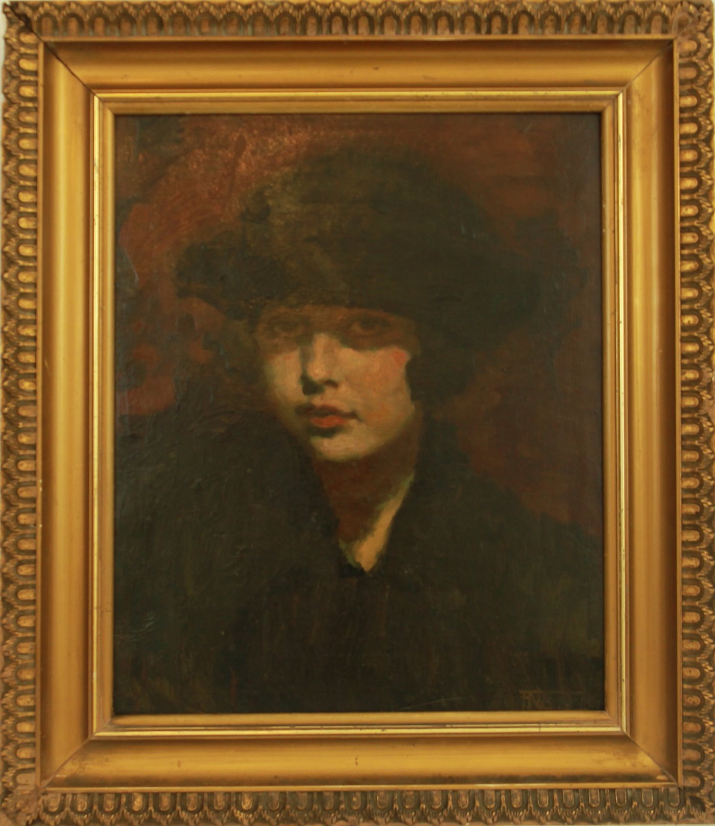 František Xaver Naske - Dívka v kloboučku