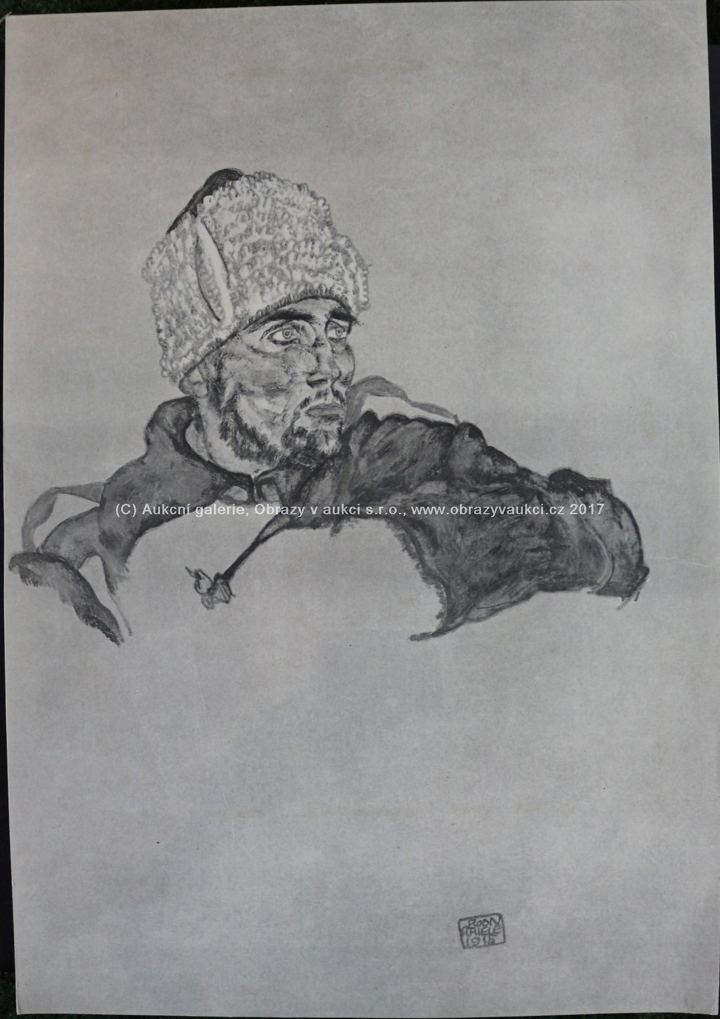 Egon Schiele - Muž v beranici