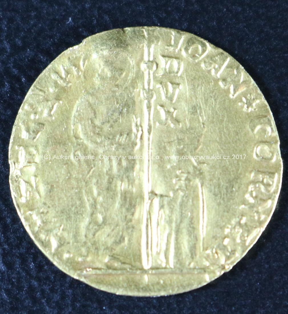 Zlatá mince - 1 Zecchino - Alvise Mocenigo IV., ryzost: 999/1000, hmotnost: 2,62 g, Benátská republika