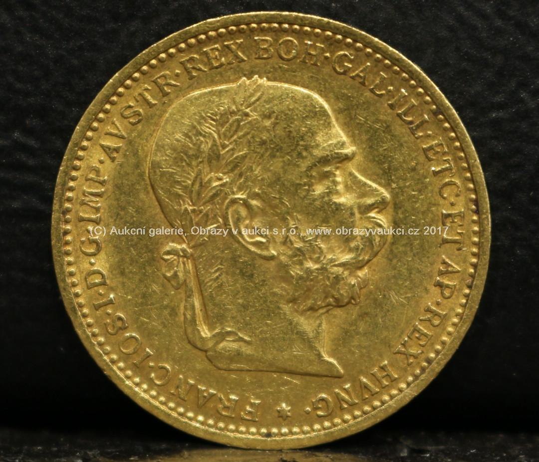 Zlatá mince - 20 Coronae, Franc Ios. I., 1894, Rakousko - Uhersko, ryzost 900/1000, hmotnost: 6,78